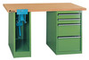 30890 Workbench with drawer cabinet and lower cupboard open