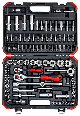 R46003094 Набор торцевых головок 1/4" + 1/2", 94 предмета Gedore RED R46003094 Набор торцевых головок 1/4" + 1/2", 94 предмета