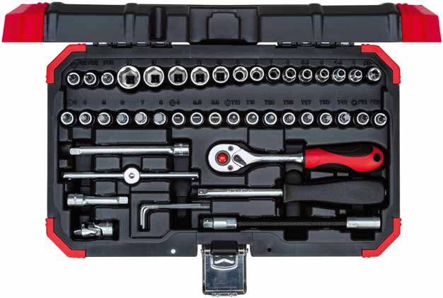 R49003046 Набор торцевых головок 1/4", 46 предметов Gedore RED R49003046 Набор торцевых головок 1/4", 46 предметов