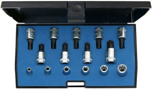 Gedore ITX 20 TX-015 Набор торцевых головок с отверточными вставками 1/4", 15 предметов