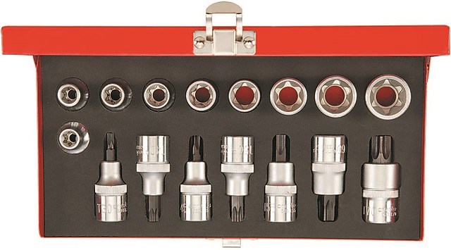 5530.00 Набор торцевых головок 1/2" TORX®, 16 предметов Carolus (Gedore) 5530.00 Набор торцевых головок 1/2" TORX®, 16 предметов