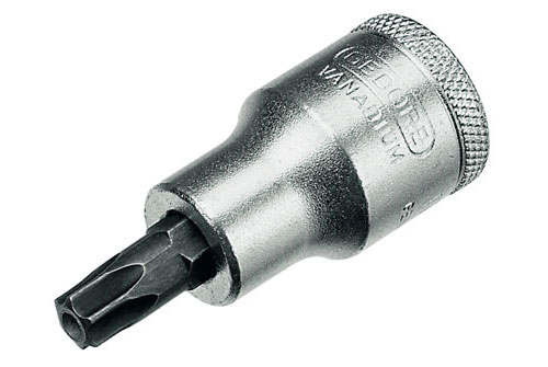 ITX 19 B Головка торцевая с отверточной вставкой для винтов с внутренним TORX® профиле Gedore ITX 19 B Головка торцевая с отверточной вставкой для винтов с внутренним TORX® профилем и штифтом