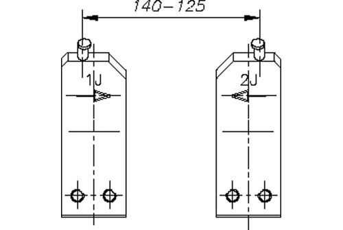 Gedore E-8005 J  Губки запасные для внутренних стопорных колец (1шт.)