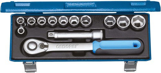 Gedore 19 KMU / D 19 KMU Набор торцевых головок с ключом 1/2", 13 предметов