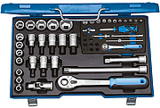 19 V20U-10 Набор торцевых головок с аксессуарами 1/4"-1/2", 50 предметов